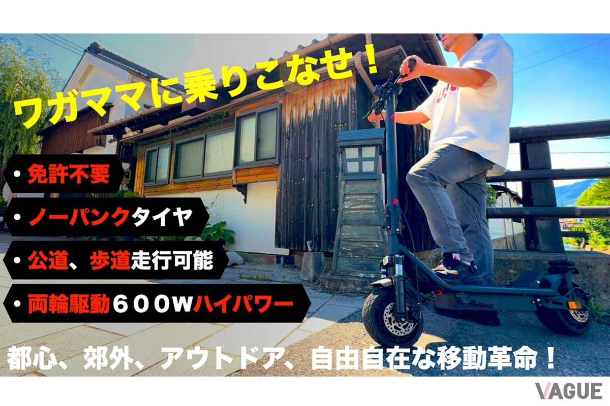 小回りの利く電動キックボードは、ちょっとした買い物など街乗りに最適。車に積んで、アウトドアや移動先での移動手段としても活用することができる