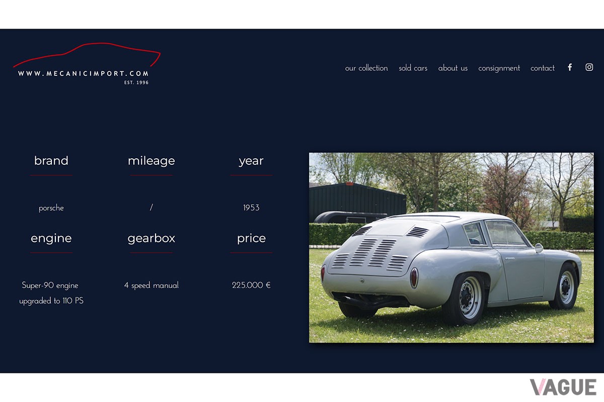 こちらはベルギーのクラシックカー販売店のWebサイトに掲載されている「356“ボルギ・アバルト”」（C）Mecanicimport