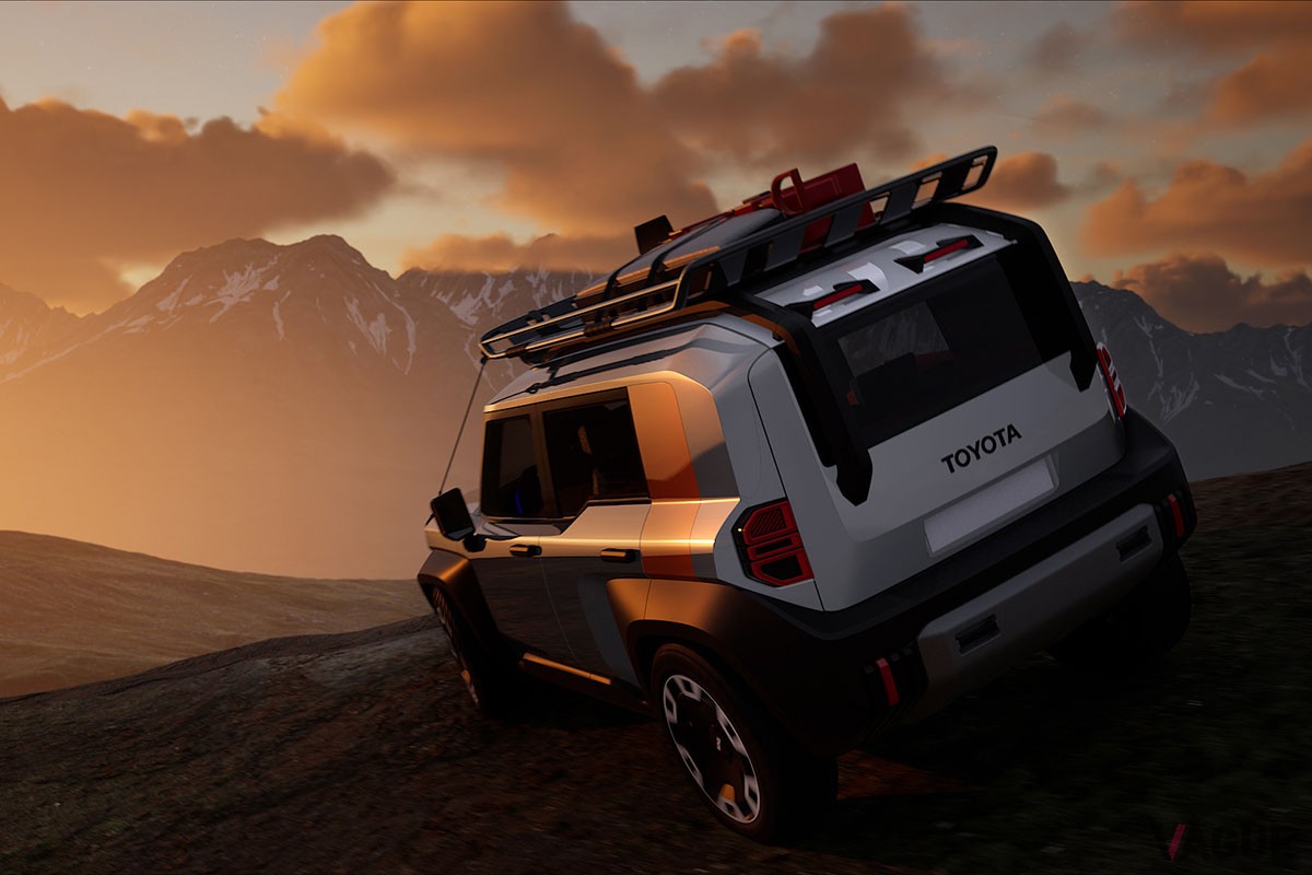 新型「ランドクルーザープラド」のフロントマスクやサイドのショルダーラインはコンセプトカーの「コンパクトクルーザーEV」を想起させる