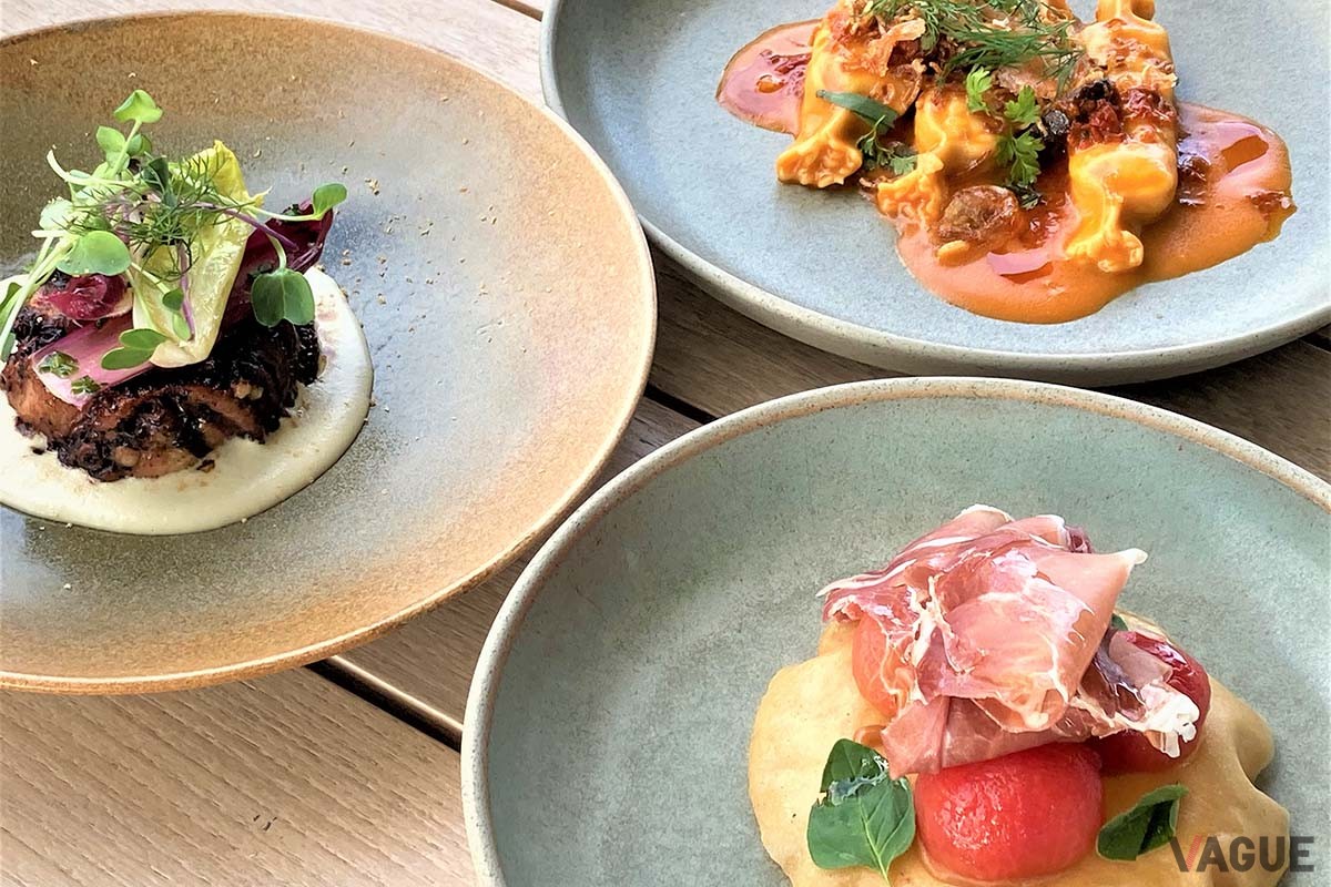 ワインとペアリングされた食事もフレッシュな素材の味が生きていて絶品。