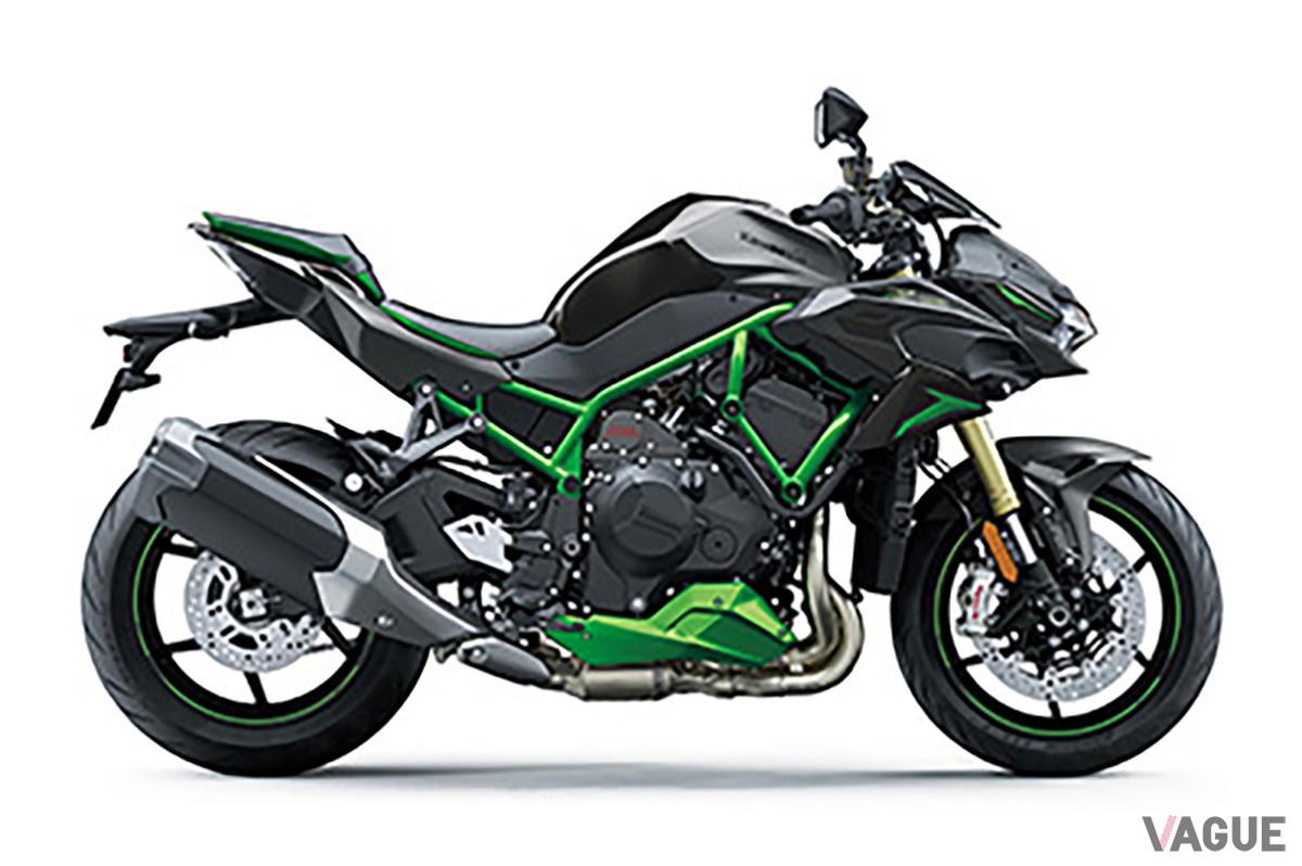 上級バージョンの「Z H2 SE」は、メタリックマットグラフェンスチールグレー×エボニーのカラーを継続販売