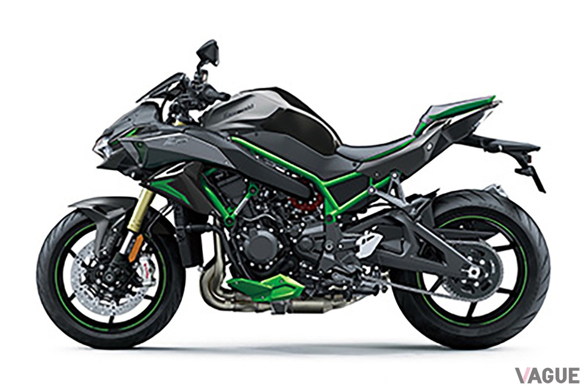 上級バージョンの「Z H2 SE」は、メタリックマットグラフェンスチールグレー×エボニーのカラーを継続販売