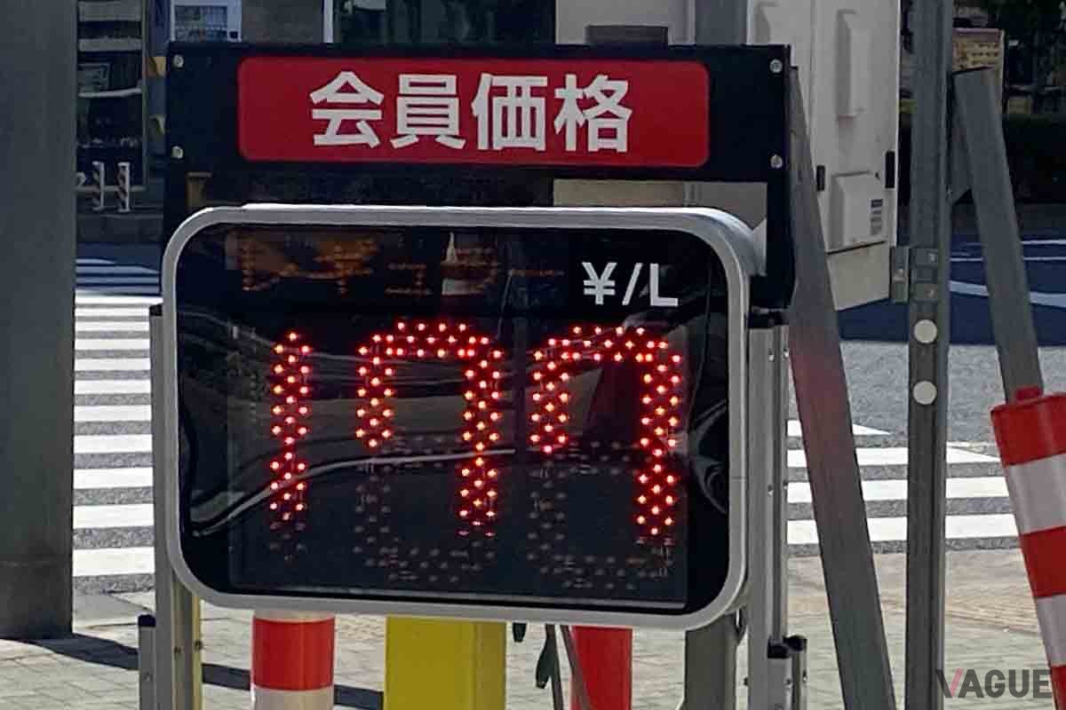 2024年3月11日現在のレギュラーガソリン全国平均価格は1リッター174.3円だ