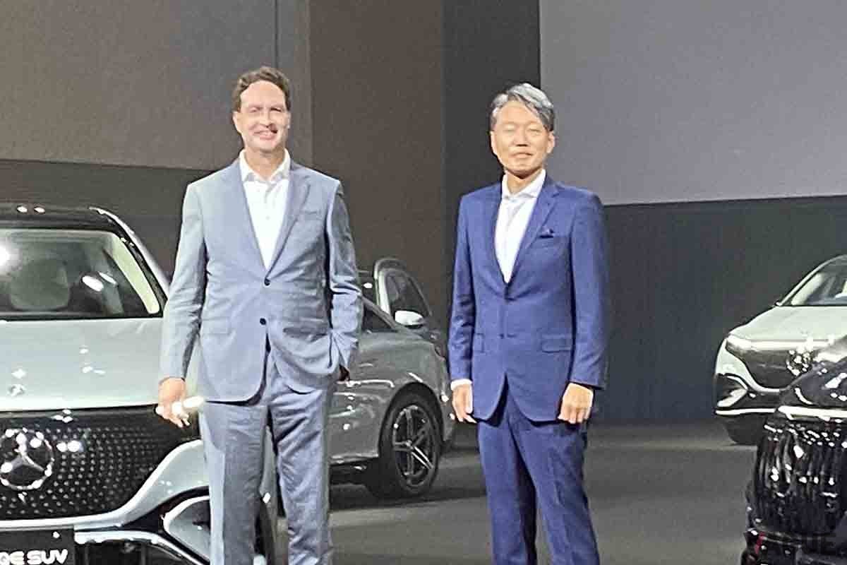 メルセデスAMG新型「EQE SUV」日本発表会の様子