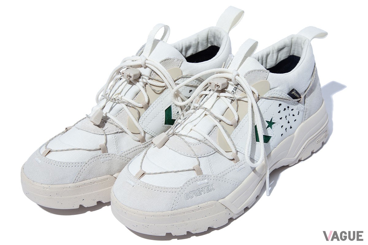エフシーイーとコンバース キャンピング サプライのコラボ第3弾として、ローカットの防水シューズ「QAK CP GORE-TEX MID / F/CE.」が登場