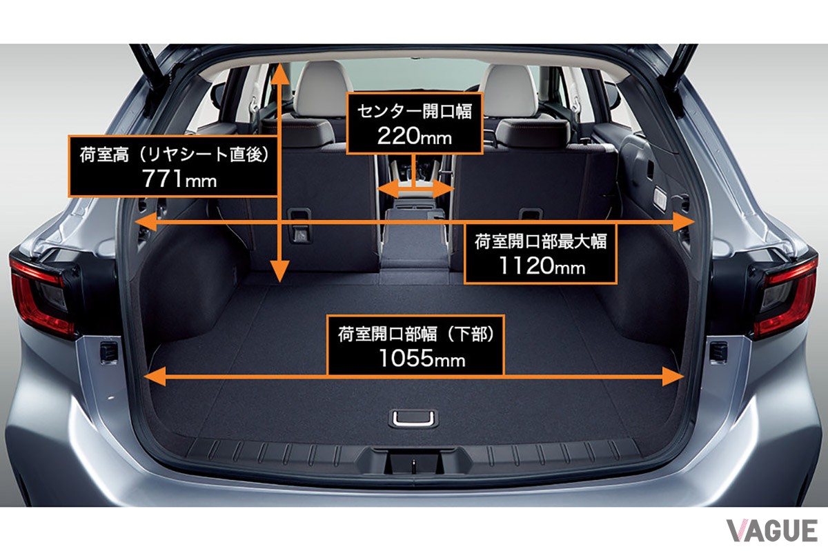 スバル新型「レヴォーグ レイバック」のラゲッジスペースは、絶対的な広さはもちろん使い勝手のよさでもレジャードライブに有効だ