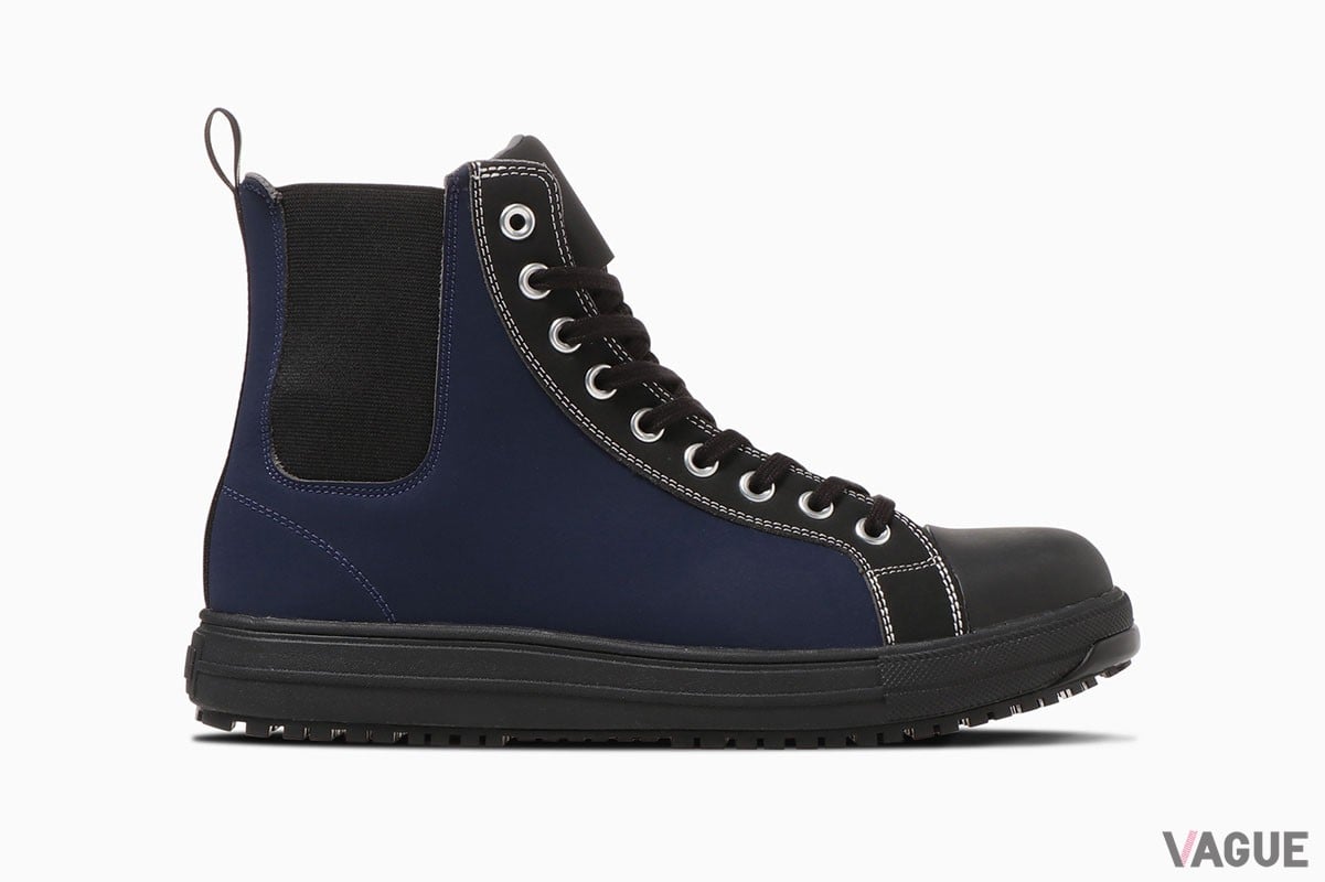 作業靴としての安全性や耐久性を備えながら、優れたデザイン性をプラスしたコンバース発プロテクティブスニーカーの新作「オールスター PS サイドゴア HI」