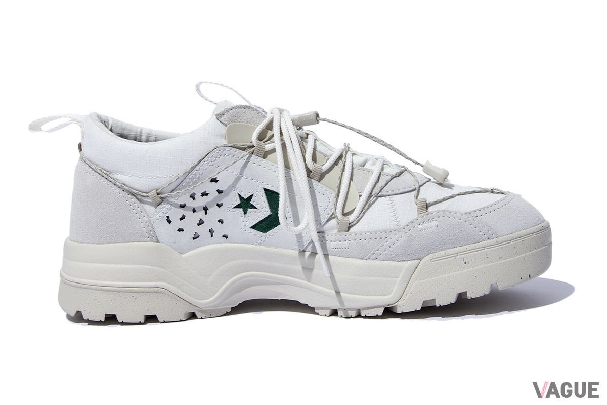 エフシーイーとコンバース キャンピング サプライのコラボ第3弾として、ローカットの防水シューズ「QAK CP GORE-TEX MID / F/CE.」が登場