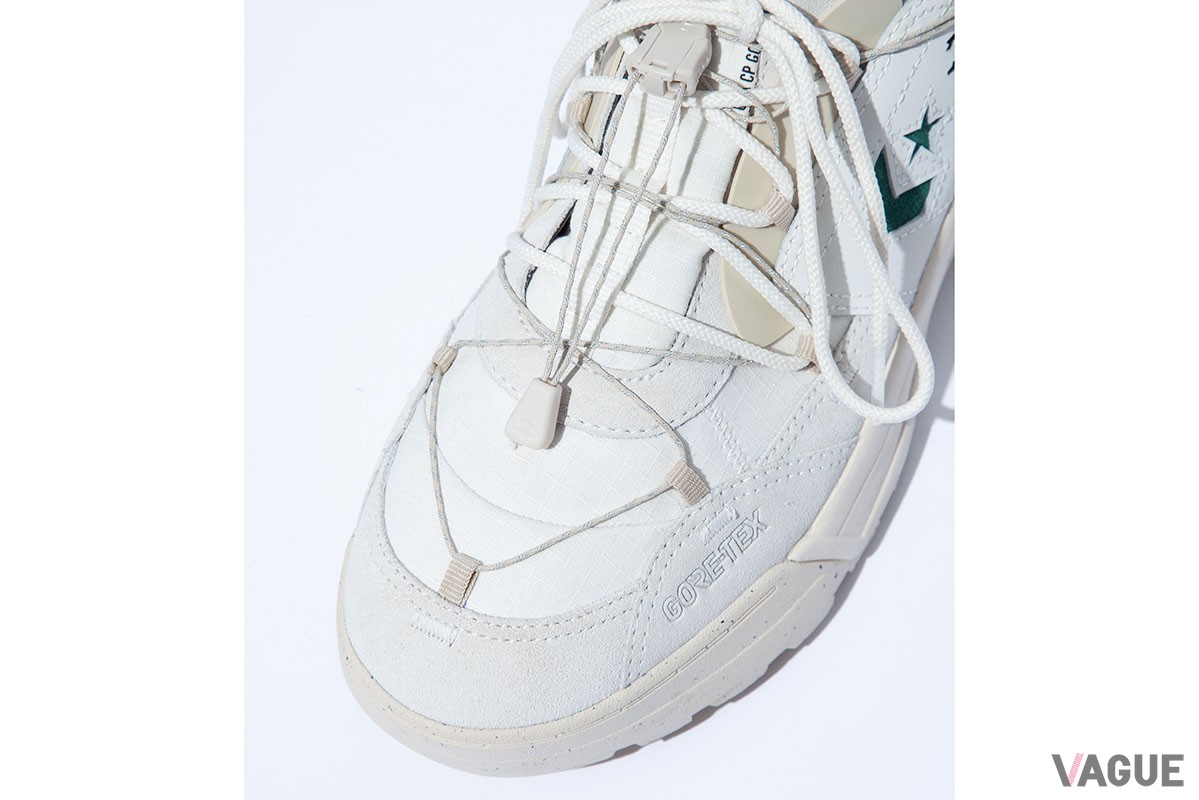 エフシーイーとコンバース キャンピング サプライのコラボ第3弾として、ローカットの防水シューズ「QAK CP GORE-TEX MID / F/CE.」が登場