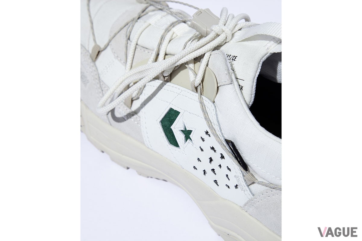 エフシーイーとコンバース キャンピング サプライのコラボ第3弾として、ローカットの防水シューズ「QAK CP GORE-TEX MID / F/CE.」が登場