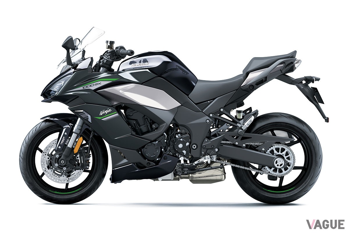 メタリック系を基調とする3種のカラーバリエーションを採用したカワサキ「Ninja 1000SX」の2024年モデル