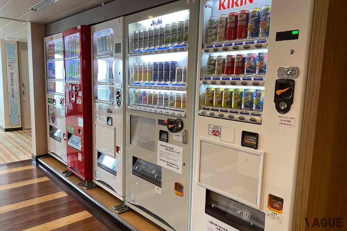 茨城県大洗港と北海道苫小牧港を結ぶフェリー「さんふらわあ」の船室内