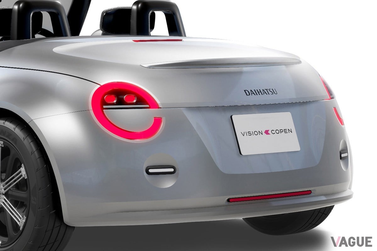 ダイハツ工業がジャパンモビリティショー2023に出展したコンセプトカー「ビジョン・コペン」のイメージイラスト