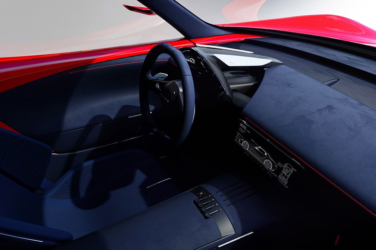 マツダが「ジャパンモビリティショー2023」で世界初公開したコンパクトスポーツカーのコンセプトモデル「MAZDA ICONIC SP」