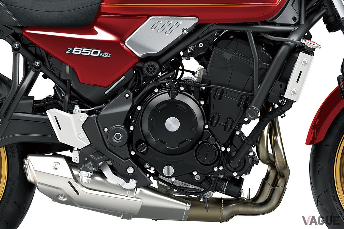 往年の「Z650」をオマージュしたカラーリング“キャンディミディアムレッド”を新採用したカワサキ「Z650RS」の2024年モデル