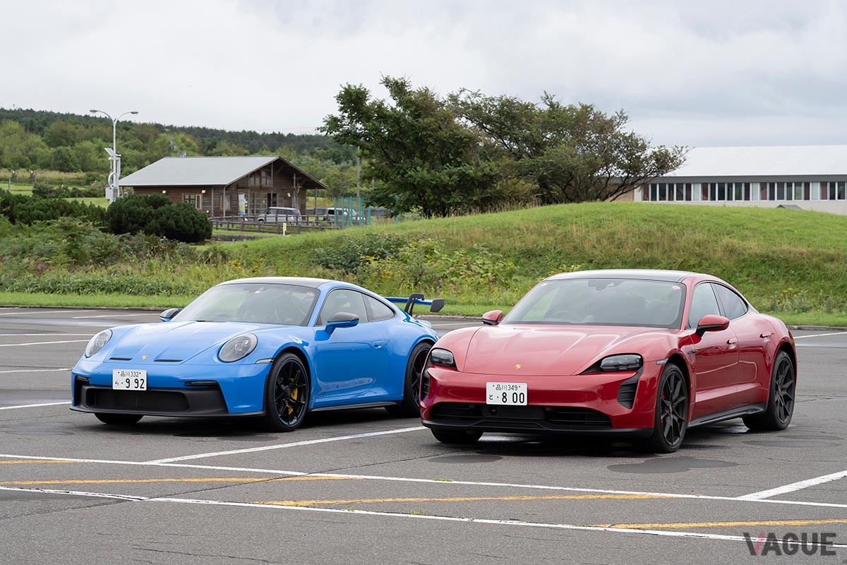 利尻島のセミナーでは「タイカンGTS」と「911GT3」の体験試乗会も実施