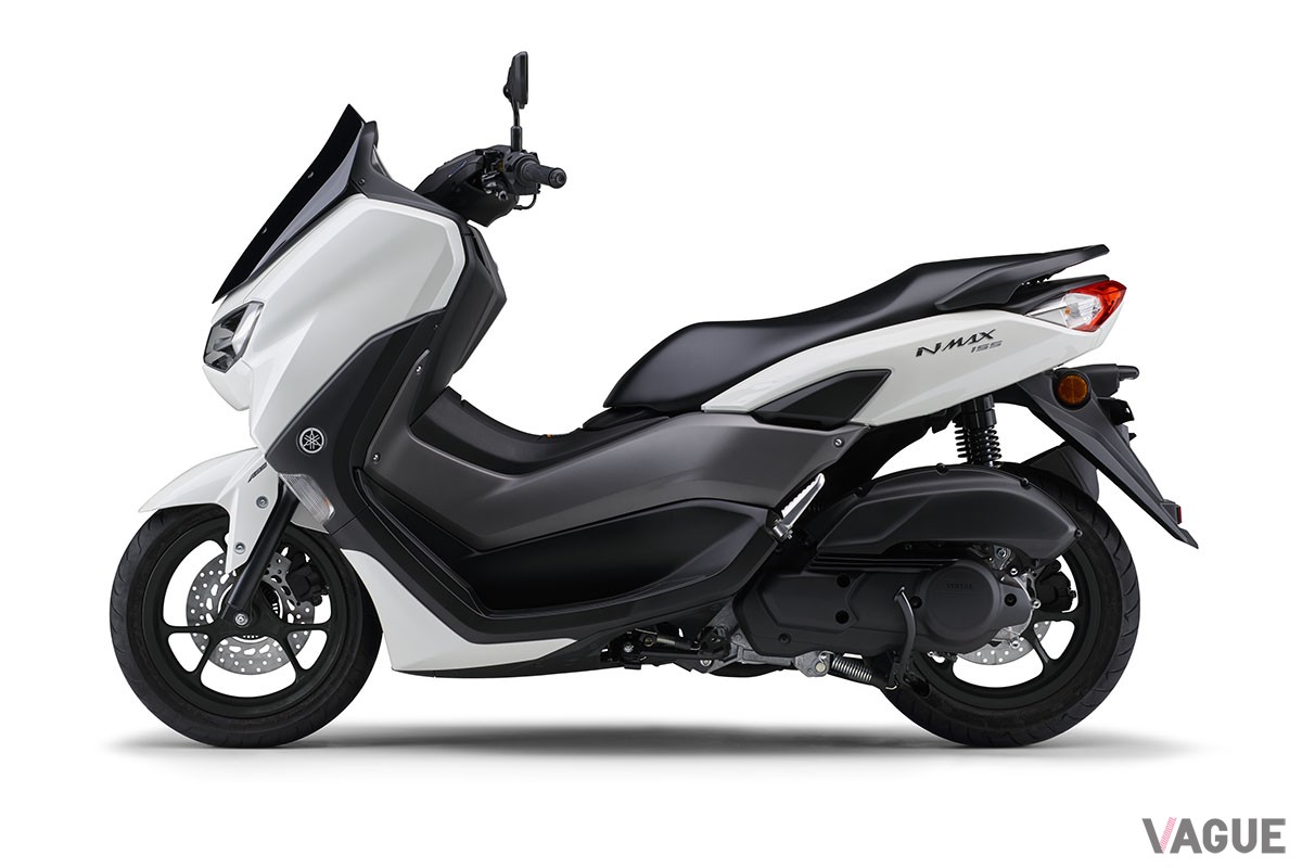 メタリックなホワイトとソリッドなレッドの2色が新たに加わり、全4色のカラー展開となったヤマハの軽二輪スクーター新型「NMAX155 ABS」