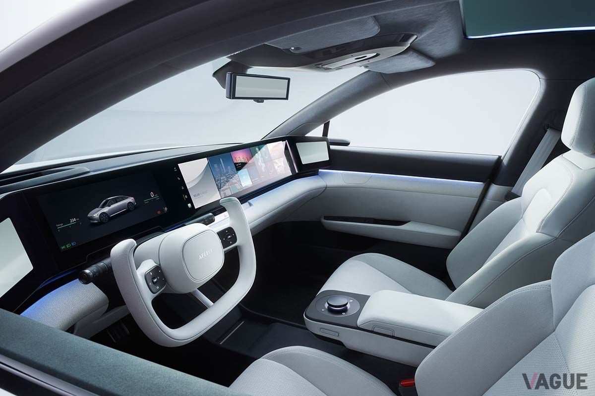 ジャパンモビリティショー2023に出展中のソニー・ホンダモビリティ新型「アフィーラ・プロトタイプ」