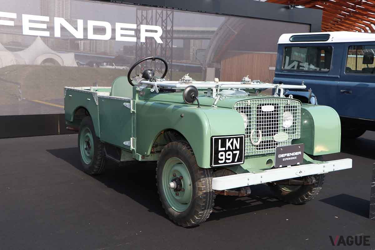 1948年製の「ランドローバー・シリーズ1」も展示された
