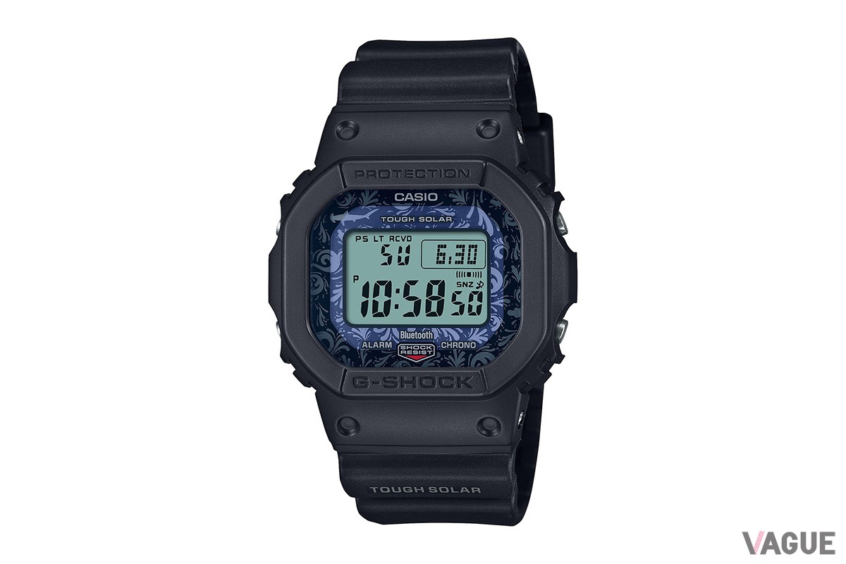 ハンマーヘッドシャークと海がモチーフの「GW-B5600CD-1A2」