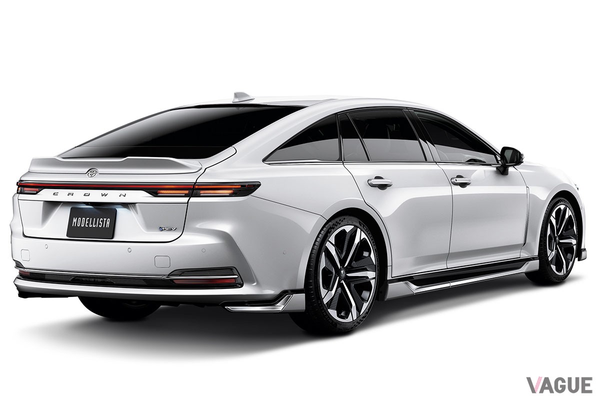 トヨタ新型「クラウン・セダン」用のモデリスタ製カスタマイズアイテムは、エクステリアを上品かつ堂々としたスタイルに演出