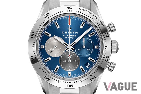 ポリッシュ仕上げのステンレススチール製ベゼルにブラックのマーカー刻印の組み合わせが、エル・プリメロの歴代モデルを彷彿とさせます