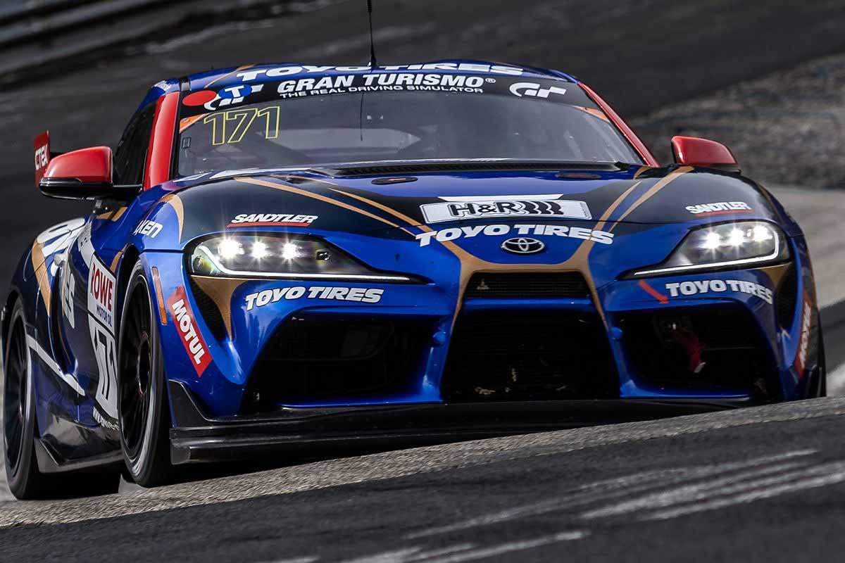 2023年のニュルブルクリンク24時間耐久レースに出場した「TOYO TIRES with Ring Racing」のトヨタ「GRスープラGT4」