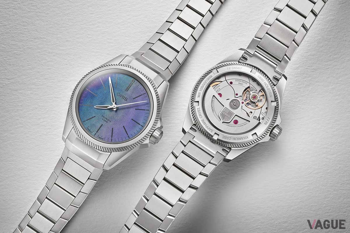 チタンならではの硬質な質感がマルチカラーをいっそう引き立てる