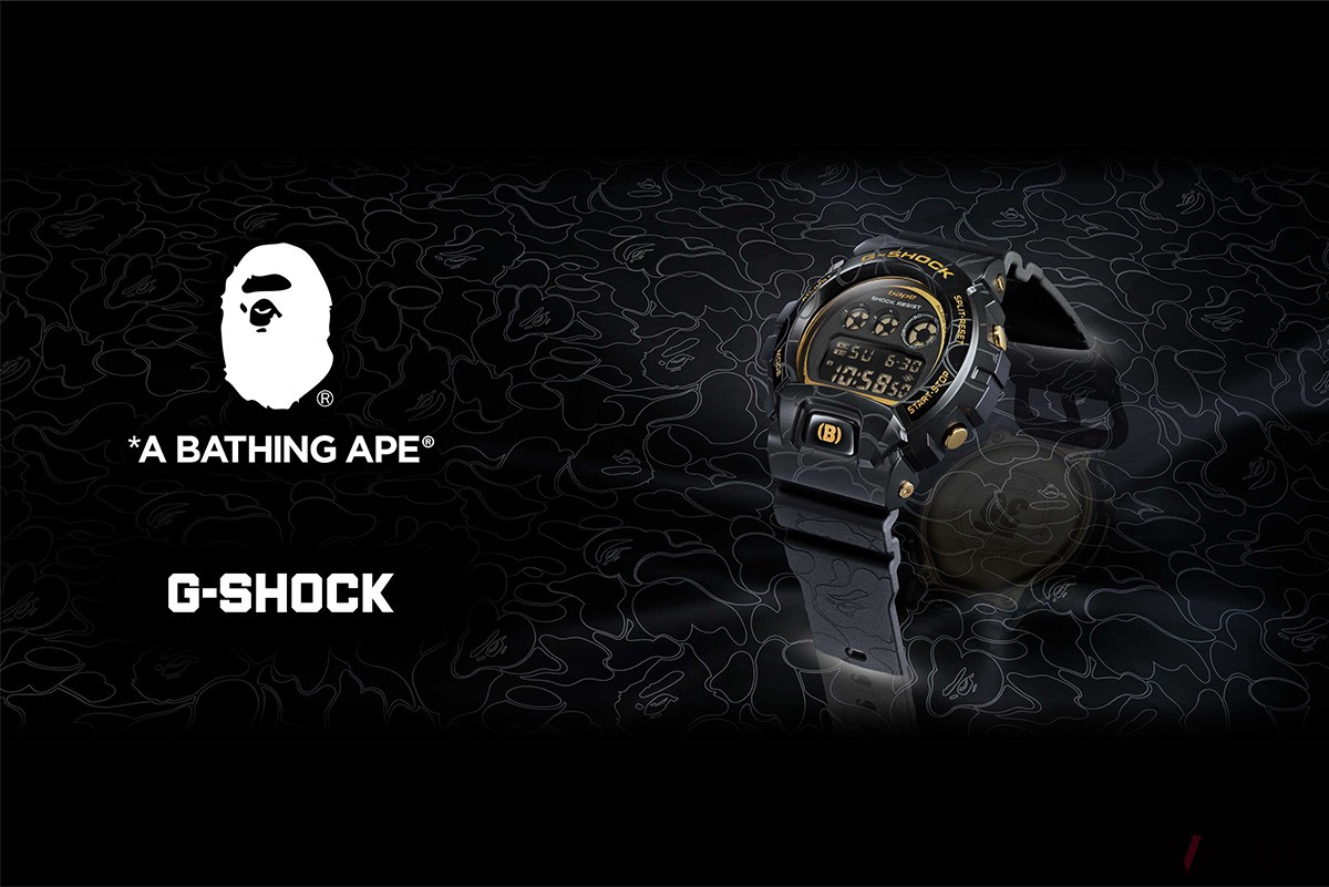 ブラックでまとめられた中にゴールドの文字やBAPE CAMO柄をあしらいBAPEファンの所有欲を満たす
