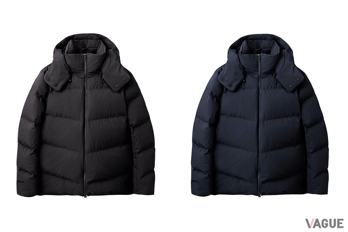 「水沢ダウンジャケット"ゴアテックス エンフォルド"」（左）Black、（右）Graphite Navy