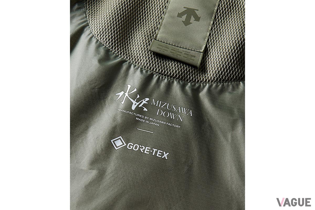 GORE-TEXプロダクトテクノロジーの中でも、軽量でコンパクト性に秀でるGORE-TEX 50d SOFT PLAIN WEAVEを採用