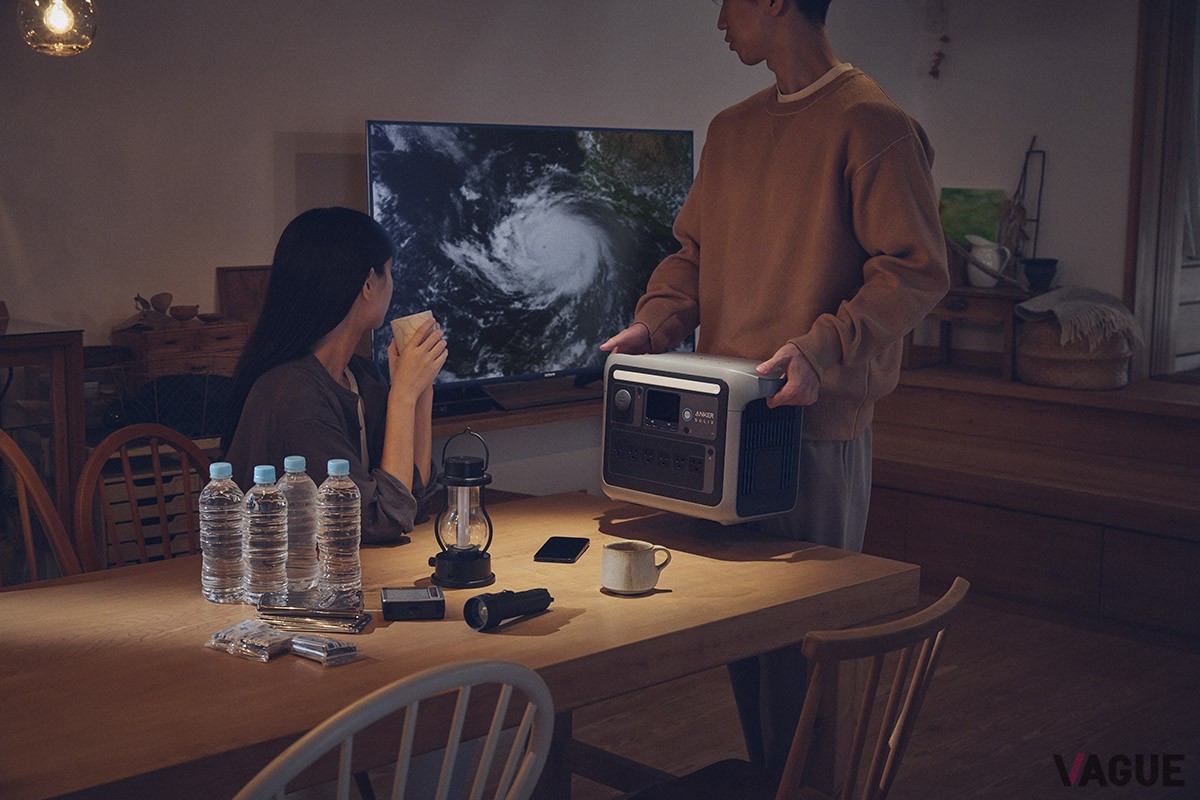 防災グッズとしても重要なポータブル電源。世界最速クラスの急速充電性能は、突然の台風などの際にも頼もしい存在