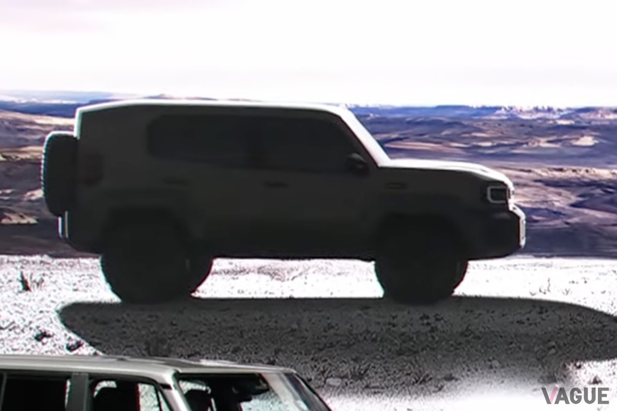 ランクル70とランクル250の発表会で紹介されたイラストに写る「コンパクトクルーザーEV」らしきモデル