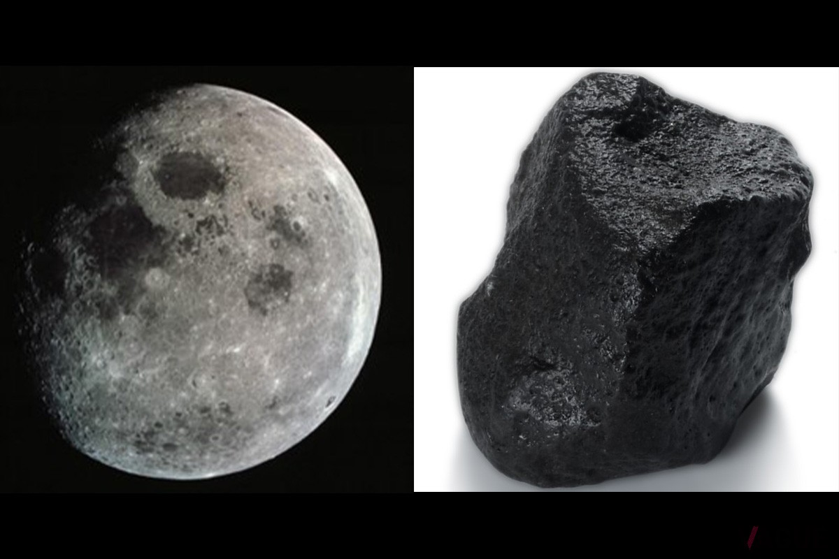 「スーパー ムーン」に配された月の隕石は、オマーンのドファール砂漠に落下した個体を採用