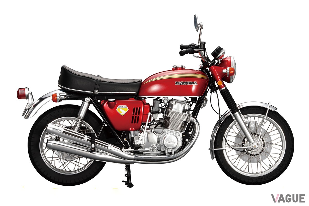毎号付属のパーツを組み立ると、ホンダ「CB750FOUR」の1/4スケールディスプレイモデルが完成するデアゴスティーニの週刊『ホンダ CB750FOUR』