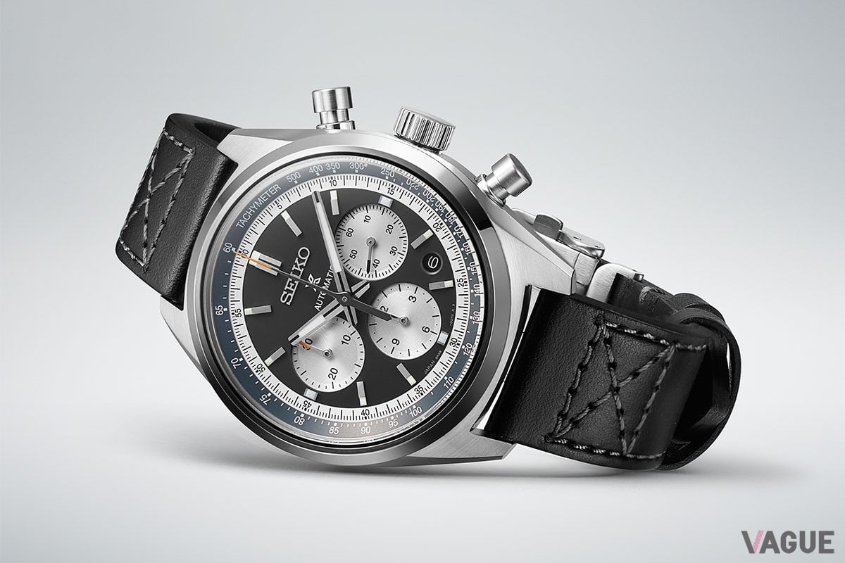 「SBEC023」にはブラックカラーのレザーストラップが付属。裏面には縫い目を裏地で覆う加工が施され、汗による劣化を防ぎ長く使えるよう配慮