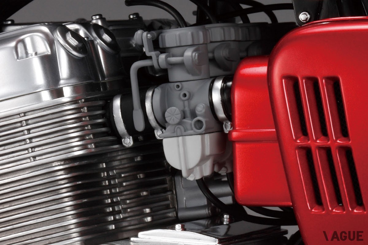 毎号付属のパーツを組み立ると、ホンダ「CB750FOUR」の1/4スケールディスプレイモデルが完成するデアゴスティーニの週刊『ホンダ CB750FOUR』