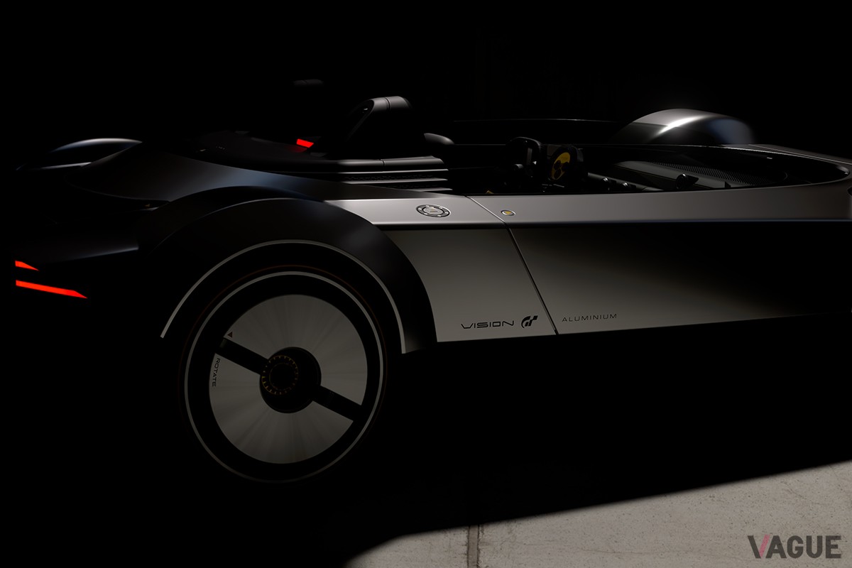 コンセプトカーとして発表された“ブルガリ アルミニウム ビジョン グランツーリスモ”。　Gran Turismo 7: © 2023 Sony Interactive Entertainment Inc. Developed by Polyphony Digital Inc.