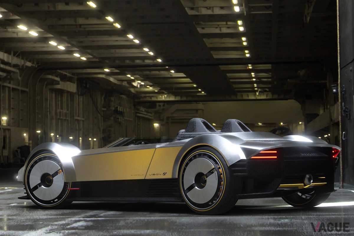 コンセプトカーとして発表された“ブルガリ アルミニウム ビジョン グランツーリスモ”。　Gran Turismo 7: © 2023 Sony Interactive Entertainment Inc. Developed by Polyphony Digital Inc.