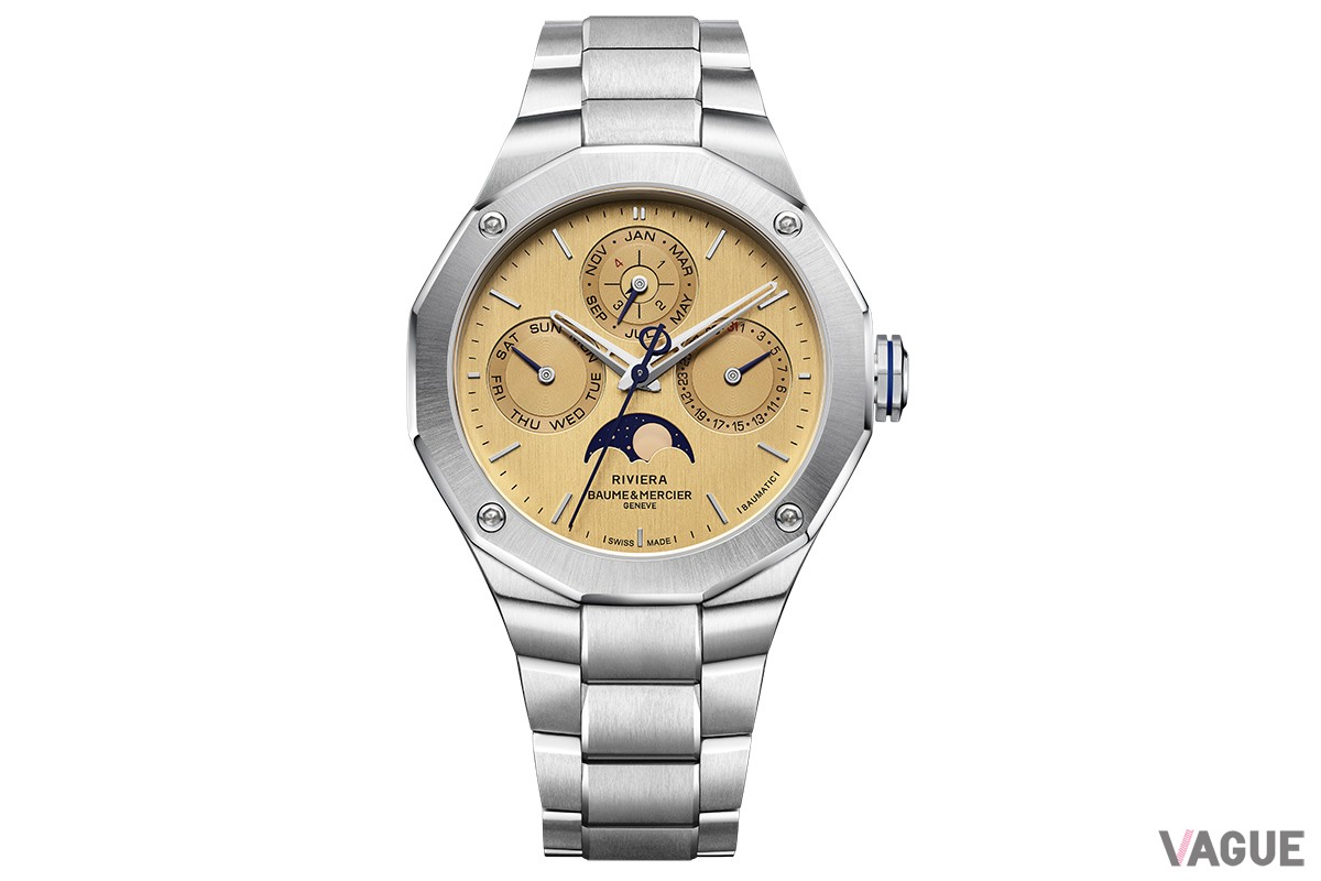 「M0A10742」（283万8000円、消費税込）。12角ベゼルに収められたカレンダー機能が新鮮