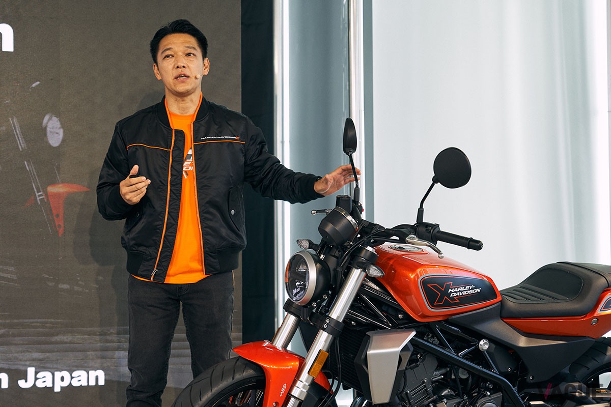 「若いライダーの方にも身近なモデルが必要」と、「X」シリーズの日本導入を決定したハーレーダビッドソンジャパン代表取締役の野田一夫氏
