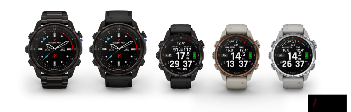 「Descent Mk3i 51mm」、「Descent Mk3Si 43mm」、「Descent Mk3S 43mm」で登場