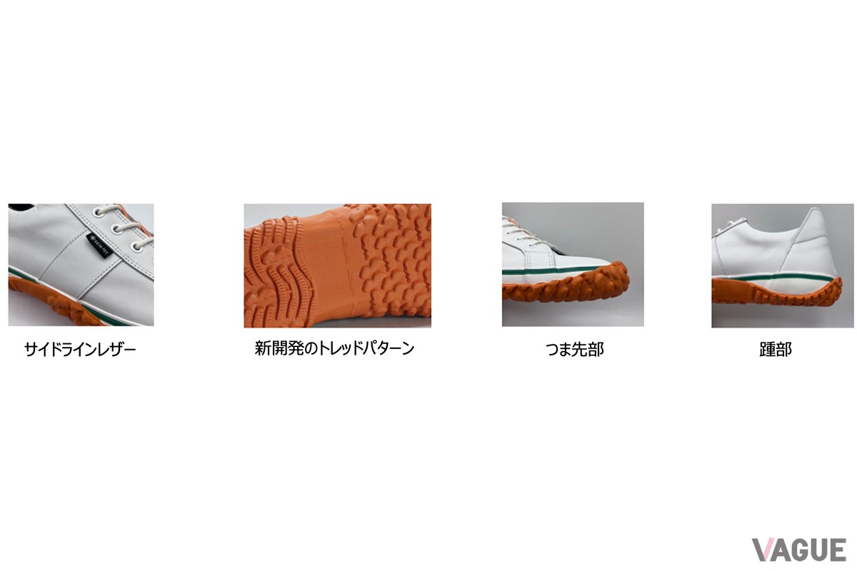スパイクレスで仕上げたことで、ゴルフに限らず履きたくなる