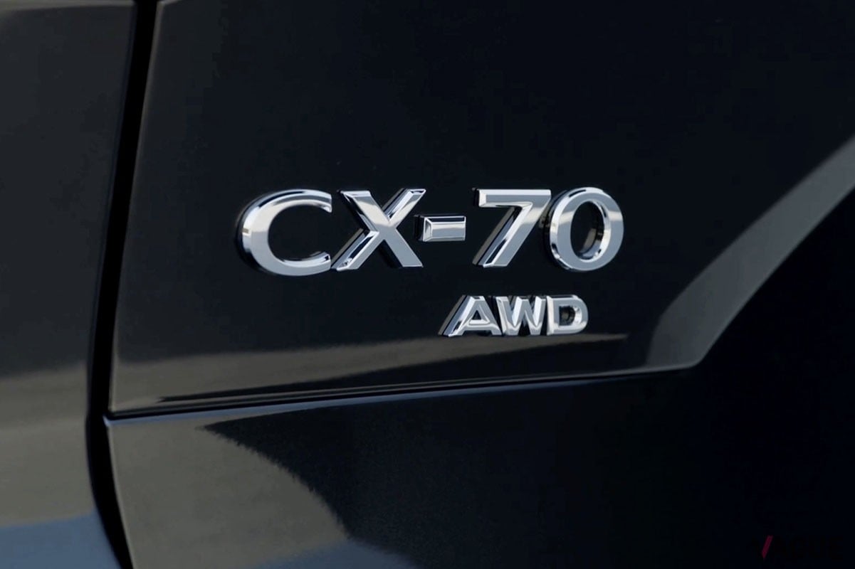 北米マツダが現地時間の2024年1月30日に世界初公開した新しいクロスオーバーSUV「CX-70」