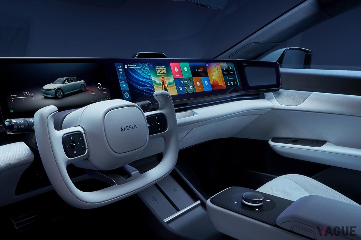 米国ラスベガスで開催中のCES2024でお披露目された「アフィーラ・プロトタイプ」のインテリア