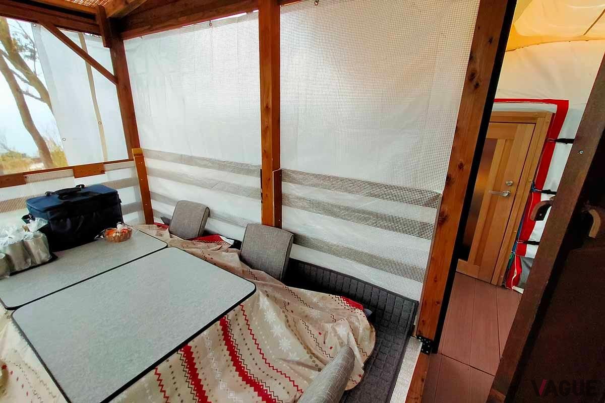 各部屋にコタツを完備し落ち着いた空間に
