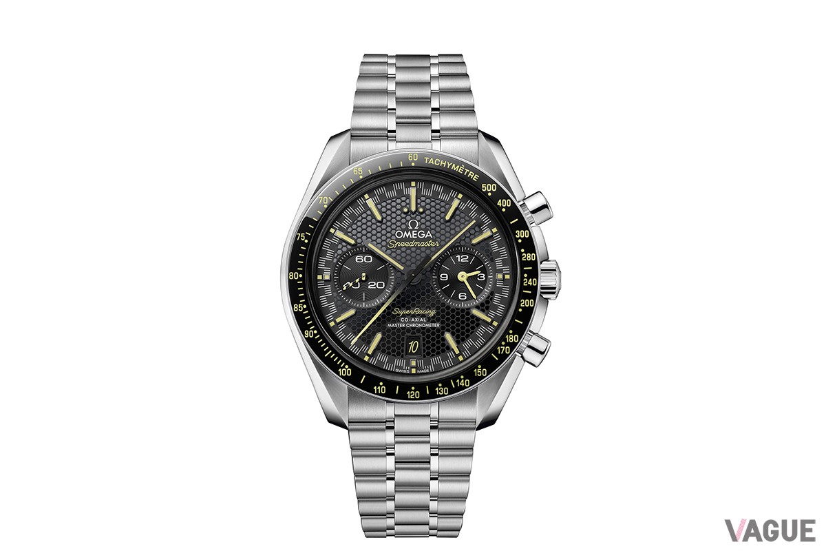 ブランド部門に輝いたオメガの「スピードマスター スーパーレーシング」。独自開発の精度調整機構“スピレート システム”の搭載により日差0～＋2秒という驚異的な精度を実現した世界初のタイムピース