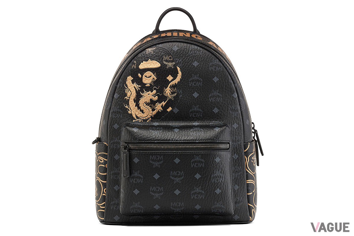 「BAPE X MCM STARK LUNAR NEW YEAR VISETOS DAY PACKS」（価格：16万3900円、消費税込） COLOR: BLACK