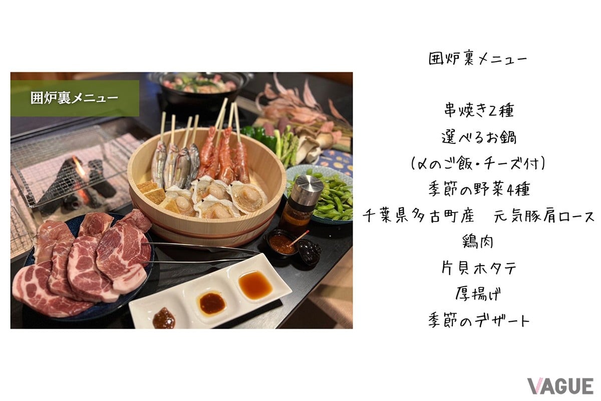 囲炉裏メニュー