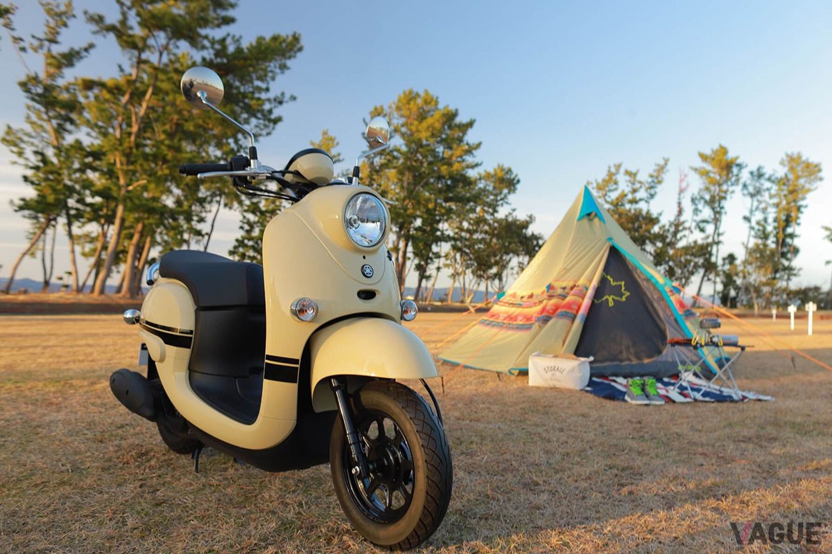 新たにレッド、マットブルー、ライトブルーの新色を設定し、全6色をカラーバリエーションとなったヤマハ「Vino」